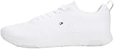 Tommy Hilfiger CORPORATE KNIT RIB RUNNER Runner Sneaker Herren, Weiß (White), 43 EU