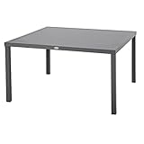HESPERIDE HES-149153 Gartentisch, quadratisch, Piazza 8-Sitzer, Graphit, Aluminium, Large