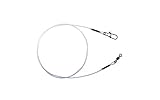 PetrisCatch 5er Set Fluorocarbon Vorfächer mit Karabiner für Hecht, 40cm, 12kg, 0,65mm