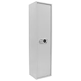 Profirst Waffenschrank S1 Teos 8, Elektronikschloss, lichtgrau, BxH 40x160 cm, Befestigungsmaterial, 8 Langwaffen, Innentresor