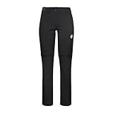 Mammut Outdoor Zip Off Pants Women | Wanderhose für Damen, Funktionshose zum Wandern und Trekking, Outdoorhose, Trekkinghose, Kletterhose, Lang & Kurz, 85% Polyamid, 15% Elasthan | Schwarz, 36