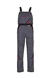 Planam Highline Herren Latzhose Schiefer schwarz rot Modell 2332 Größe 64