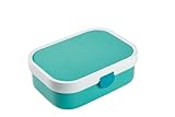 Mepal Brotdose Kinder - Bento Box Kinder - Brotdose Kinder mit Fächern & Gabel - Meal Prep Box mit Clip-Verschluss - BPA-frei & Spülmaschinenfest - 750 ml - Turquoise