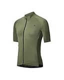 DANISH ENDURANCE Kurzarm Radtrikot Herren mit Reißverschluss, Fahrradtrikot mit Taschen, Schnelltrocknend Olivgrün XXL