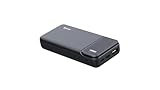 Denver PBS-10007 Powerbank mit wiederaufladbarem Lithium-Polymer-Akku, 10.000 mAh, Anschlüsse: MicroUSB, USB-C und USB-A