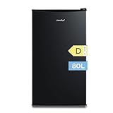Comfee RCD80DK3(E) Kühlschrank mit Gefrierfach, 80L Kleiner Kühlschrank, Inverter-Kompressor, Obst- und Gemüsefach, 84.5 cm H, 47.5 cm B, 110 kWh pro Jahr, Einstellbare Temperaturregelung