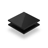 COMPONEX Gartentisch aus HPL mit Basis aus Karbonstahl, modernes Design (mattschwarz, nur Tischplatte)