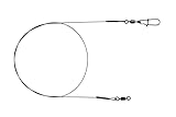 PetrisCatch 2er Set geflochtene 1x7 Titan Vorfächer mit Karabiner, 40cm, 20kg, 0,5mm, Hecht