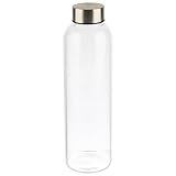 APS 66907 Trinkflasche/Glasflasche, 6,5 x 6,5, Höhe 23,5 cm, Ø 6,5 cm, 0,55 Liter, transparent