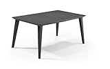 Allibert by Keter Gartentisch Lima 160 , graphit, rechteckig, bis zu 6 Personen, Kunststoff, 157 x 97 cm