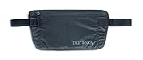 Tatonka Bauchtasche Skin Document Belt - Flache Hüfttasche mit großem Reißverschluss-Fach - Zum versteckten Tragen unter der Kleidung (Black)