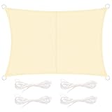 DIDUDE Sonnensegel Wasserdicht Rechteckig 2x3m inkl Befestigungsseile,Premium Polyester-Oxford (PES) Gewebe Wetterbeständig Atmungsaktiv UV Schutz für Balkon Garten Terrasse