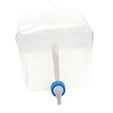 BESTonZON Faltbarer Outdoor Wassersack mit Ausgießer Großer Transparenter Wasserbehälter für Camping Wandern Picknick und Reise Robuster Faltbarer Wasserkanister für Trinkwasserlagerung im