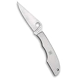 Spyderco Erwachsene Grasshopper kompaktes Slip-Joint-Messer aus Edelstahl, Silber, SPY-C138P