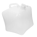 Kisangel Faltbarer Wasserkanister mit Ausgießhahn und Tragegriff Großer Tragbarer Wassertank für Camping Outdoor Notfall Langlebiger Faltbarer Wassersack für Trinkwasserlagerung