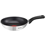 Tefal Comfort Max Bratpfanne 20 cm, Induktion, Antihaftbeschichtung, hochwertiger Edelstahl, Temperaturanzeige Thermo-Spot, wärmeisolierter Griff G7260244