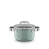 WMF Fusiontec Mineral Pro, Kochtopf mit Deckel 16 cm, langlebiges, kratzfestes Material, kleiner Topf Induktion, für alle Herdarten geeignet, Made in Germany, Eucalyptus Haze, 0519795290