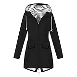JIANGML 2025 Regenjacke Damen Einfarbig Wasserdicht Regenjacke Atmungsaktiv Windbreaker Softshelljacke Übergangsjacke Leichte Jacke Kapuzenjacke Outdoorjacke Atmungsaktive Packbare