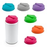 SPRHR 6 Stück Getränkedosen Verschluss Silicone, 63 mm Dosenverschluss Getränkedosen mit Auslauf, 6 Farben Silicone Soda Cap, für Mahlzeiten im Freien, Partys, Angeln, Sportveranstaltungen
