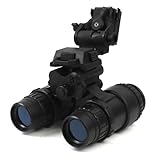 Kopeetechy Taktische Airsoft PVS15 Dummy Nachtsichtbrille Modell mit Halterung, Keine Funktion NVG Binokular Nachtsicht für Taktische Helm NVG Mount, CS Spiel, Cosplay Prop (Schwarz)