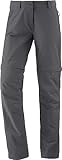 Schöffel Damen Pants Ascona Zip Off, leichte und komfortable Damen Hose mit optimaler Passform, flexible Outdoor Hose für Frauen, asphalt, 38