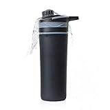 Outdoor Trinkflasche mit Wasserfilter 800 ml | BPA-freie Trinkflasche mit integriertem 0,01 Mikron Filter | Ideal für Camping, Wandern, Reisen & Survival | Wiederverwendbarer Wasseraufbereiter