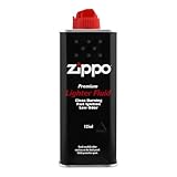 Zippo Unisex – Erwachsene Original f. Benzin Feuerzeuge 125 ml mit Kunststoff-Ventil, schwarz, 1-Pack