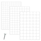 290 Pcs Schraubenabdeckung,Schrauben Abdeckkappen Weiß,Abdeckung Schrauben Weiss,Abdeckkappen für Schrauben,Schraubenloch Aufkleber Selbstklebend Rund,für Möbel,Wand,Ø12mm,Ø15mm,Ø21mm