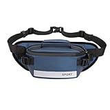 FANNY SICHERHEITSPAKET - Sicherheit mit Reißverschluss, reflektierendes Laufgürtelpaket | Schnittfeste Tastatur schnittfest, leichte Nylontasche, geräumige Tasche, blau, Fare riferimento alla