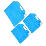 ifundom 3 Stück Faltbare Outdoor Wasserbehälter Wasserbeutel mit Dickem Tragegriff Großer Kapazität für Camping Wandern Picknick und Notfall Trinkwasserlagerung