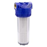 VARIOSAN Vorfilter (10 Zoll) für Pumpen und Hauswasserwerke 18434, 1' Innengewinde, 8 bar, 6.000 l/h Durchflussmenge, 0,06 mm Maschenweite
