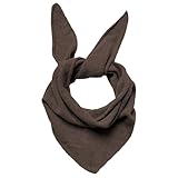 irisaa Damen Dreieckstuch, leichtes Halstuch Schal zum täglichen Tragen, 120 x 40 cm, Deckenschal Herbst Winter für Frauen und Mädchen, Schal Farben 2020:Dunkel Braun