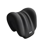 Harilla Nackenkissen Memory Foam Kopfkissen für Bürostühle, ergonomisches Seitenschläferkissen Nackenkissen, stützendes Nackenkissen verstellbar für Schreibtischstühle, Drehstuhl, Reisen, Schwarz