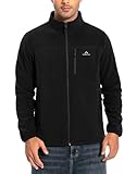 Pioneer Camp Herren Fleecejacke Full Zip Outdoor Polar Leicht Winddicht Jacke mit Reißverschluss Schwarz L
