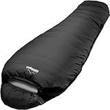 Gipfelsport Ultraleicht Schlafsack 3 Jahreszeiten [-10°C, 0°C] Ultralight Sleeping Bag [1300g] Ultraleichter Mumienschlafsack [200GSM] Trekking Schlafsack für Outdoor, Reisen und Camping