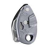 PETZL - Sicherungsgerät GRIGRI - Blockierunterstützung durch Klemmnocken, Grau, Kompatibel mit Allen dynamischen Einfachseilen von 8,5 bis 11 mm