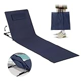 Strandmatte Mit Rückenlehne Verstellbar,Tragbare Liege Strand Mit Tragetasche,Liege Mit Rückenlehne Faltbare,Strandliege Klappbar,Sonnenmatte,Sitzliege,Sonnenliege,für Strand Garten Camping