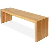 holz4home® Massivholzbank XL I Sitzbank aus Eiche mit Baumkante ohne Lehne I Echtholz Holzbank Hocker für Wohnzimmer Badezimmer Flur oder Küche I Sitzhocker Massiv