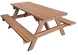 TOTAL WOOD 2012 Picknicktisch Camping Garden Massivholz 150x160x80h Imprägnierte Lärche Auch maßgeschneidert!