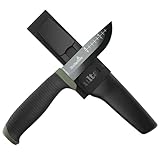 Hultafors OK4 Bushcraftmesser I I Robustes Outdoormesser mit Gürtelhalterung I Aus rostfreiem Japanstahl mit rutschfestem Griff I 380270