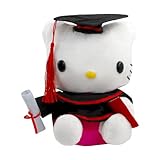 Katze-Cartoon Plüschtier Master Bachelor Abschluss Geschenk mit Diplom und Doktorhut - Bestandene Prüfung Graduation Gift (20 cm)