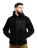 RevolutionRace Sherpa Hoodie für Herren, Outdoor Fleecejacken perfekt für Wanderungen und Outdoor-Abenteuer, Caviar, 3XL