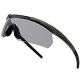 SPOSUNE Outdoor Tactical Brille mit 3 Austauschbaren Gläsern, Schlagfestigkeit Schießbrillen, Unisex-Schutzbrille Anti-Fog UV400 Augenschutz Sonnenbrille für die Jagd Radfahren Fahren