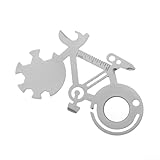 10-in-1 Multitool-Schraubendreher-Set, flach, Schraubenschlüssel, Flaschenöffner, Campingausrüstung, Haushaltswerkzeug, Herren, Schlüsselanhänger, Fahrrad-Werkzeugkarte