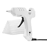 Amazon Basics Heißklebepistolen-Set mit 30 Klebestiften, 20 W, EU-Stecker, Weiß