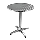 Alu Bistrotisch Beistelltisch Bartisch Gartentisch Tisch rund Ø 60 cm - H 70 cm