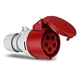 REV CEE-Kupplung, 5-polig (3Ph+N+PE) IP44, 400V 16A, rot