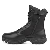 LUDEY Militärstiefel Herren Gemütlich Einsatzstiefel Kampfstiefel Wasserdichte Schwarze Tactical Boots Armeestiefel mit seitlichem YKK-Reißverschluss Modell-928-46EU