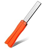 Doppelseitiger Schleifstein Faltbarer Messerschärfer 400/600 Körnung Tragbarer Schleifstein Diamant Messerschärfer für Küche Außenbereich Garten (Fein-/Grobmahlung)