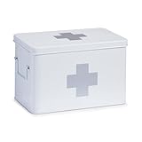 Zeller 18119 Medizin-box, Metall/L 32 x 19.5 x 20 cm, weiß